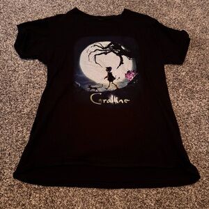 Coraline Movie Poster Hot Topic Women’s T-Shirt Tee Size XL